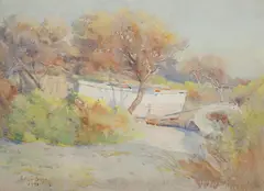 Arthur Boyd Snr, Boats at Brighton 1920, 1920, watercolour on paper