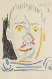 Pablo Picasso, Tête d'Homme au Maillot Rayé 1964, 1964, aquatint and soft ground etching