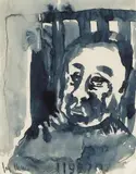 Joy Hester, Prisoner No.119970 c1945, c1945, ink and wash on paper