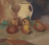 Clifton Pugh, Still Life with Apples and Jug 1953