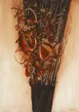 Stanislav Rapotec, Bouquet 1983, 1983, oil on board