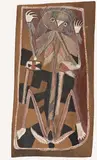 Peter Maralwanga, Namarden (Lightning Spirit), natural earth pigments on bark