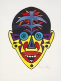 Howard Arkley, Zappo Head, watercolour on silkscreen on paper