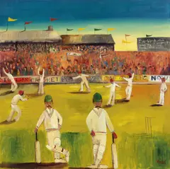 Melissa Egan, Untitled (Cricket Match), synthetic polymer paint on canvas
