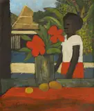 Ray Crooke, The Red Hibiscus, oil on board