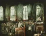 Pro Hart, Trial of Ned Kelly c1970