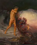 James Gleeson, Prometheus and the Wanderer, Variation 17