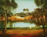 Anna Branch 1979 by Pro Hart, 1979, oil on board, sold Jun 2015
