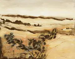Robert Juniper, Untitled (Landscape) 1968, 1968, oil on board