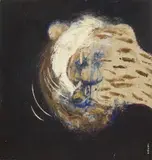 Head of a Lion 1965 by Brett Whiteley, 1965, oil, tempera and hair on board, sold Mar 2015