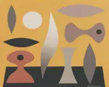 Goodbye Little Yellow Bird 1975 by John Coburn, 1975, oil on canvas on board, sold Mar 2015