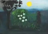 Moonrise by Charles Blackman, oil on canvas on board, sold Mar 2015