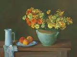 Margaret Olley, Still Life with Marigolds and Persimmons 1974