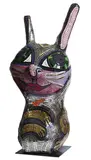 Deborah Halpern, Big Bunny 2013, 2013, ceramic and glass tiles on fibreglass, steel and aluminium