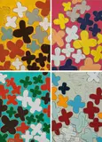 Kotatsu Iwata, Dead Flowers 16; 17; 18; 19 (a set of 4), 2011-2012, Acrylic on canvas