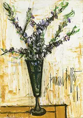 Bernard Buffet, Vase de Fleurs, 1958, Oil on canvas