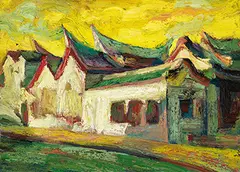 Chang Chen-yu, Landscape, 1989, Oil on canvas