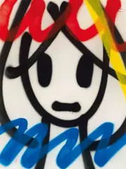 Venus #37 by Takeru Amano, 2021, Spray on paper, sold Jun 2022