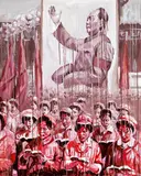 Sheng Qi, History of Red and Black - Mao (diptych), 2007, Oil on canvas