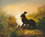 Peter Zokosky, Two Hares, 1988, Oil on canvas