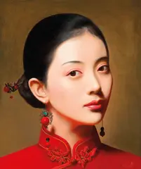Chen Cheng Wei, Series on the Republic of China - Rouged Lips, 2017, Oil on canvas
