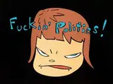 Yoshitomo Nara, Fuckin' Politics, 2003, Offset lithographic poster print, edition of 1000