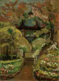 Tan Teng-pho, Zhongshan Park at West Lake, 1929-1934, Oil on wooden board