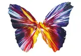 Spin Painting - Butterfly by Damien Hirst, 2009, Acrylic, metallic paint on paper, sold Nov 2025