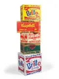 Madsaki, Brillo Box II-P ; Del Monte Peach Halves Box II;  Heinz Tomato Ketchup Box II-P; Campbell's Tomato Juice Box II-P; Brillo Box (3 cents off)II-P(inspired by Andy Warhol)(a set of 5), 2019, Print on cardboard, edition no. 105/500; 053/500; 058/500; 056/500; 074/500