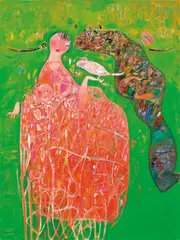 Hope by Michell Hwang, 1990-1991, Oil on canvas, sold Dec 2010