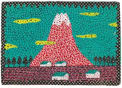 Yayoi Kusama, Mt. Fuji, 1982, Acrylic and collage on canvas