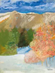 Premières neiges dans le Jura by Guy Bardone, Oil on canvas, sold Jun 2024