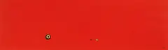 Untitled by Li Yuanjia, 1962, Ink and oil on red paper, sold Jun 2017