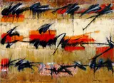 John Way, Abstract (diptych), 2001, Mixed media on canvas