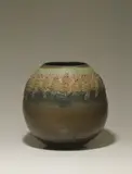 Yu Hsiao-hao, Gray-glazed Jar With Fish Print Decoration, 1986, Ceramics