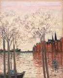 Michel Henry, Le Port ďAmsterdam, c. 1991, Oil on canvas