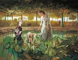 Hwang Jyi, Pond in Transformation, 1986, Oil on canvas