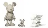 Disney & Daniel Arsham, Mickey Mouse; Hollow Mickey (a set of 3), 2019; 2020, Plush, edition of 3000; plush, edition of 77/500; resin, edition no. 250/500
