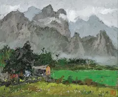 Pang Jiun, Clouds and Rain over Liugui, 1994, Oil on canvas