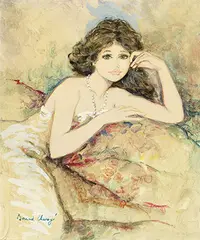 Clara by Bernard Charoy, Oil on canvas, sold Dec 2017