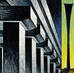 Lu Hsien ming, Taipei Landscape IX, 1994, Oil on canvas