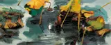 Hou Qing, Lotus, 2003, Oil on canvas