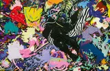 Yoshitaka Amano, Deva Loka Nightmare, 2011, Automotive paint on aluminum panel