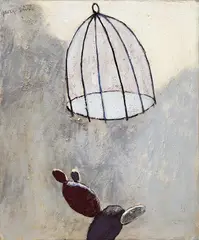 Eagle by Yang Din, 1993, Oil on canvas, sold Jun 2009