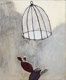 Yang Din, Eagle, 1993, Oil on canvas