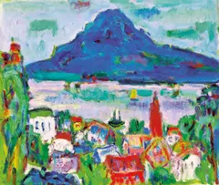 Liāu Kè-chhun, Guanyin Mountain, 1974, Oil on canvas
