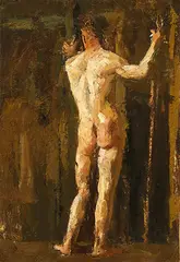 Qi Sha, Man, Oil on canvas