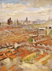 The Bund, Shanghai by Qin Xuanfu, Oil on canvas, sold Jun 2010