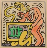 Keith Haring, Untitled, 1983, Gouache and marker pen on paper