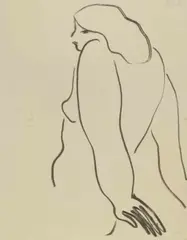 Sanyu, Relaxed Nude, 1920 - 1930s, Ink on paper